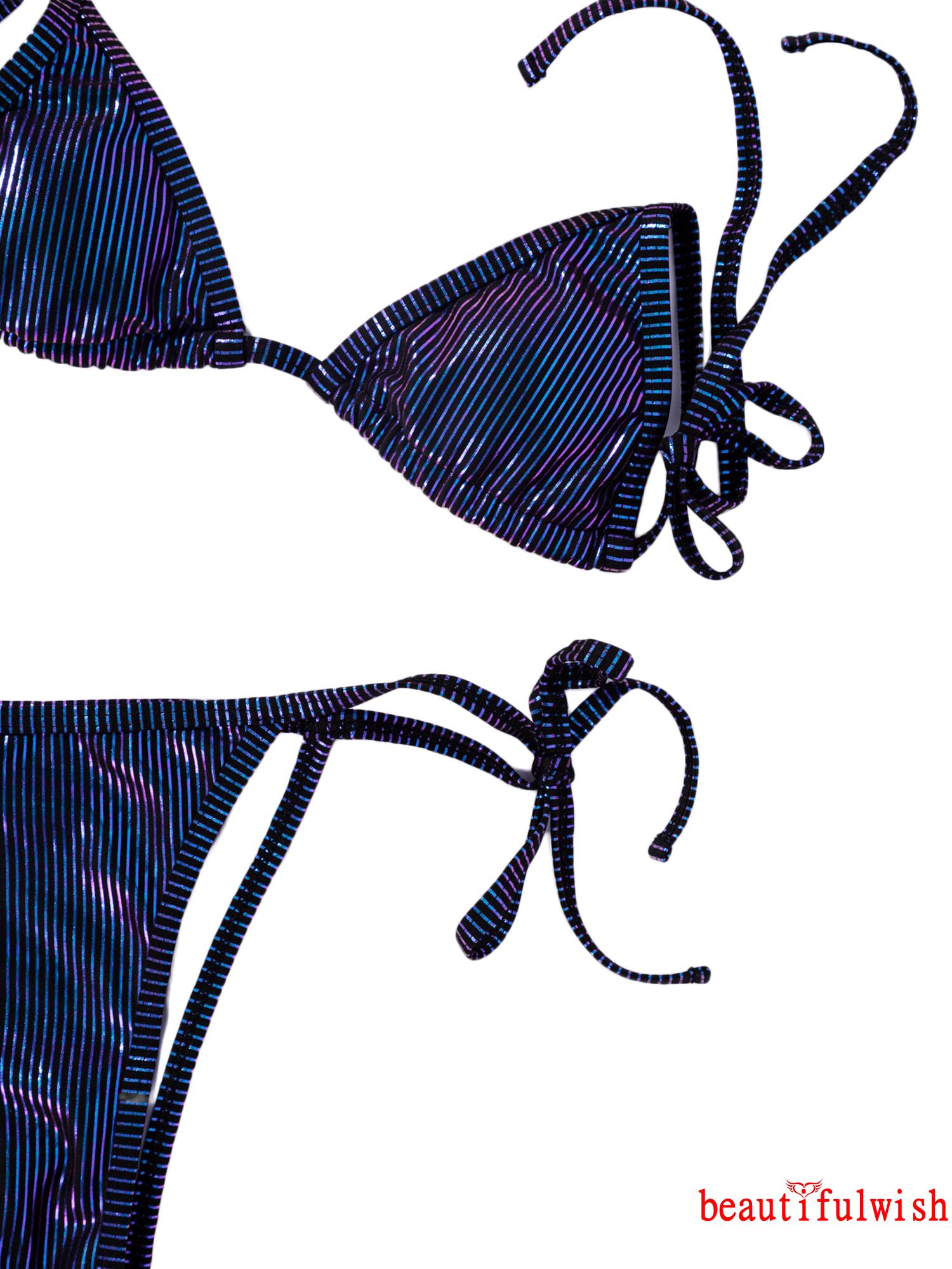 Set Đồ Tắm Họa Tiết Sọc Ngang Quyến Rũ Dành Cho Nữ | BigBuy360 - bigbuy360.vn