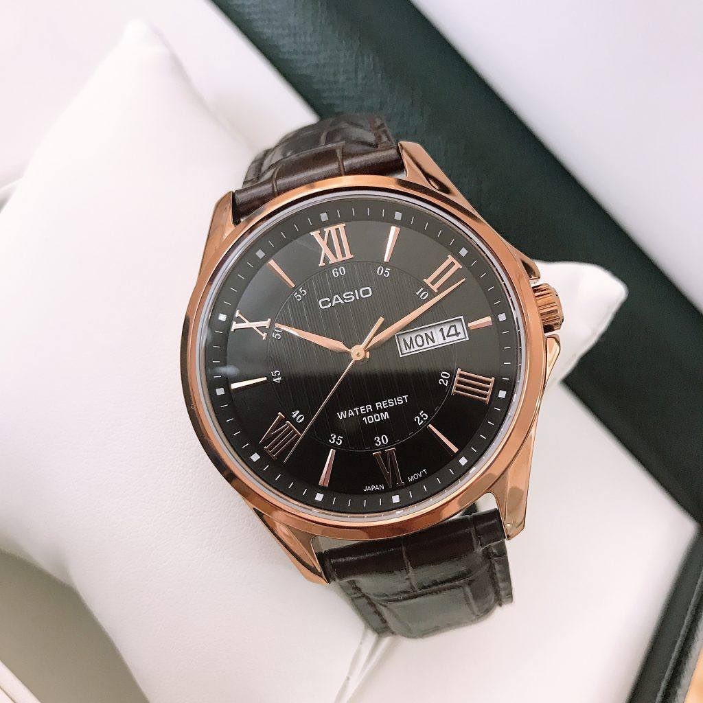 Đồng Hồ Nam CASIO MTP-1384L-1AV Chính Hãng Tặng Dây Da Cao Cấp