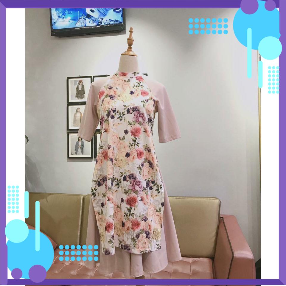 (Hot 2018) Set áo dài cách tân + chân váy xòe