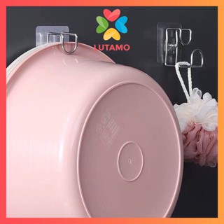 Móc Dán Tường Gác Chậu Inox, Móc Treo Tường Đa Năng Nồi Giẻ Rửa Bát LUTAMO DT2021