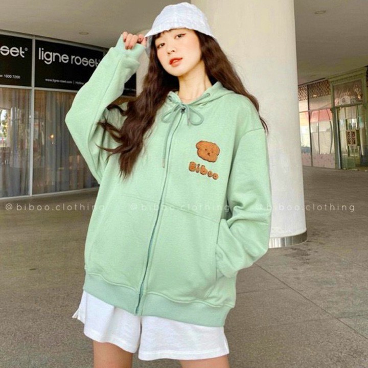 ÁO HOODIE - ÁO KHOÁC NỈ NGOẠI Thêu Nổi Biboo (HD2380 - 8 Màu)