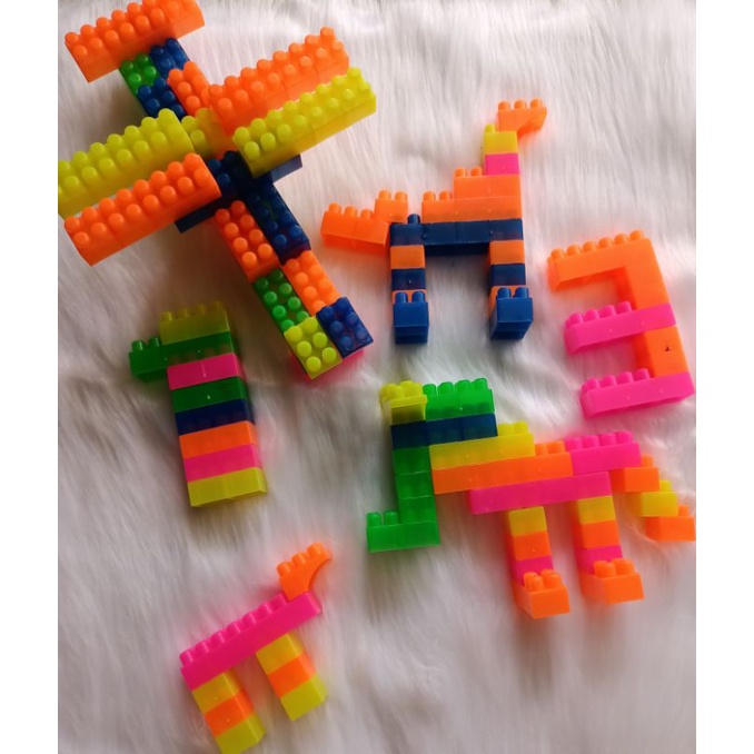 1 kí đồ chơi xếp hình,ghép hình giá rẻ túi zip, tặng miếng dán sticker