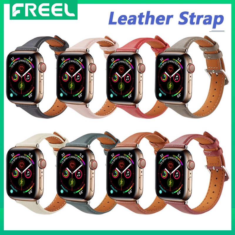 Dây Đeo Bằng Da Thật Kiểu Dáng Thể Thao 38Mm 42Mm 42Mm Cho Apple Watch 7 SE 6/5/4/3/2/1 38Mm