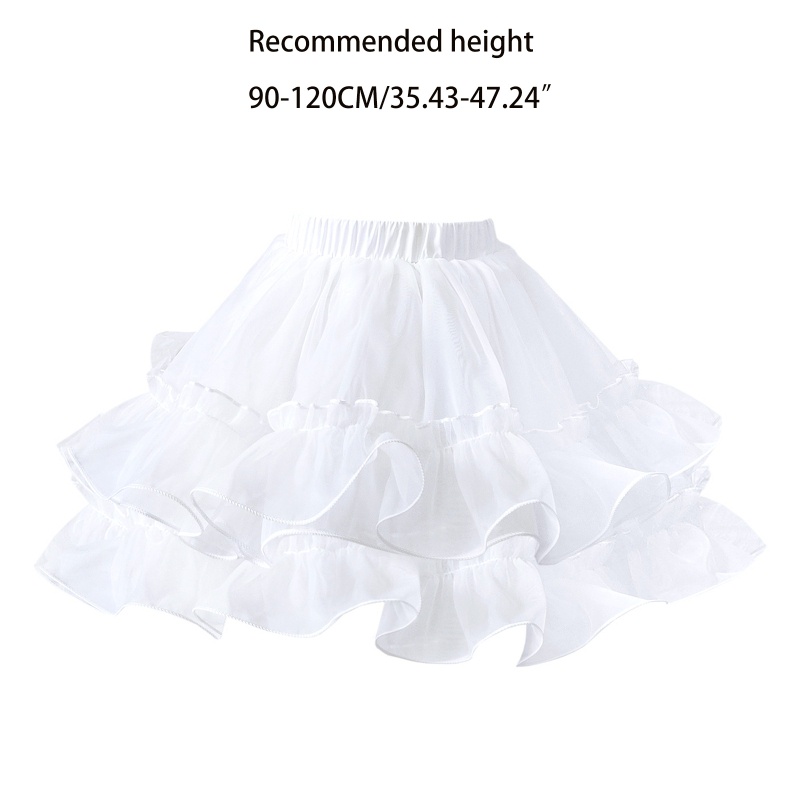 Xiangbao Áo Khoác Pettioline Petticoat Màu Trắng Lưng Thun Nửa Vòng Phong Cách Victorian Cổ Điển