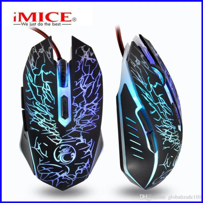 [FREE SHIP] Chuột máy vi tính iMICE X5 Gaming (Dây dù – Led 7 màu) - Màu ngẫu nhiên II Bao test 7 ngày - hàng tốt giá rẻ