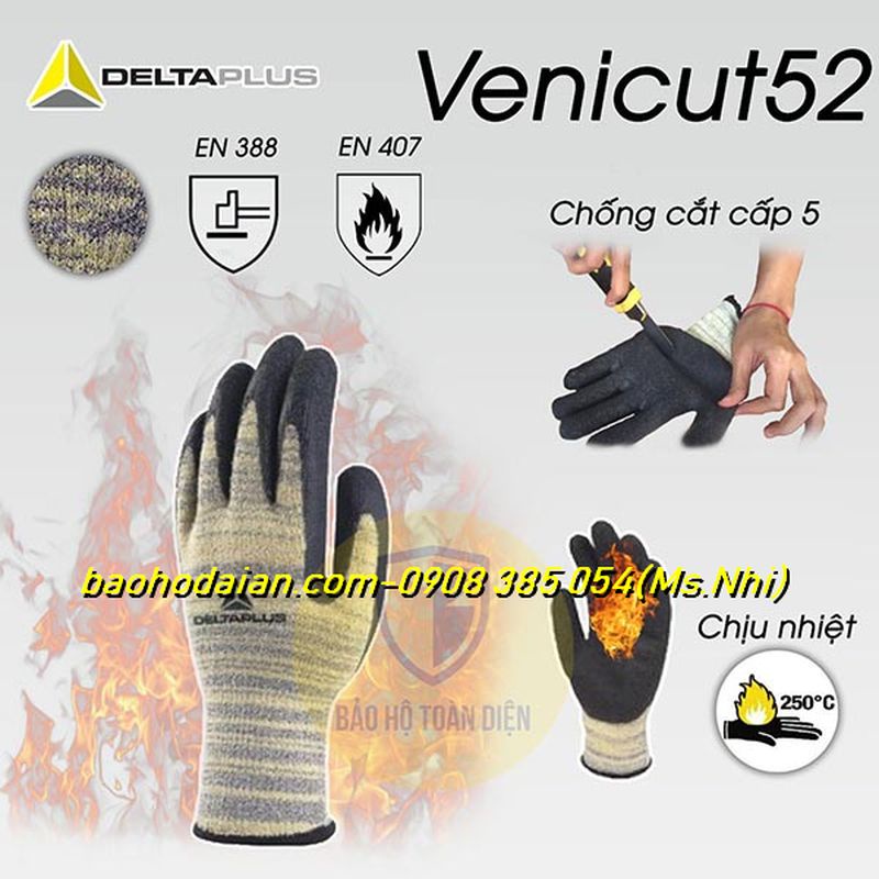 Găng tay bảo hộ chống cắt DELTAPLUS VENICUT52