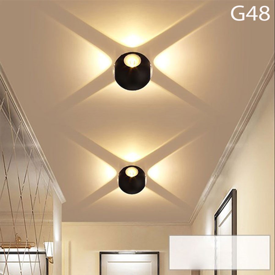 Đèn trang trí hắt tường 4 chiều - 12w chống nước G48