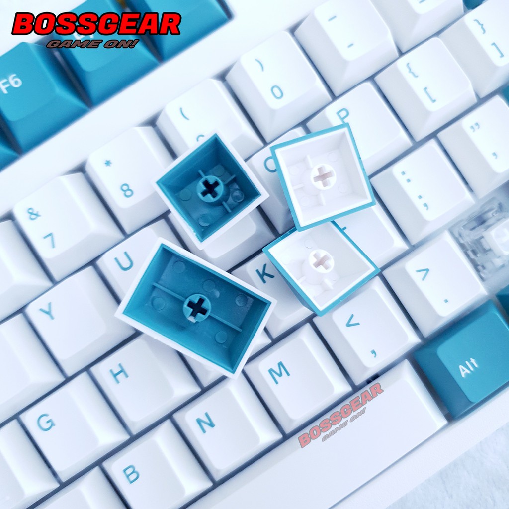 Bàn phím cơ FLEsports FL108CP Aqua Green Hotswap LED RGB Chính hãng