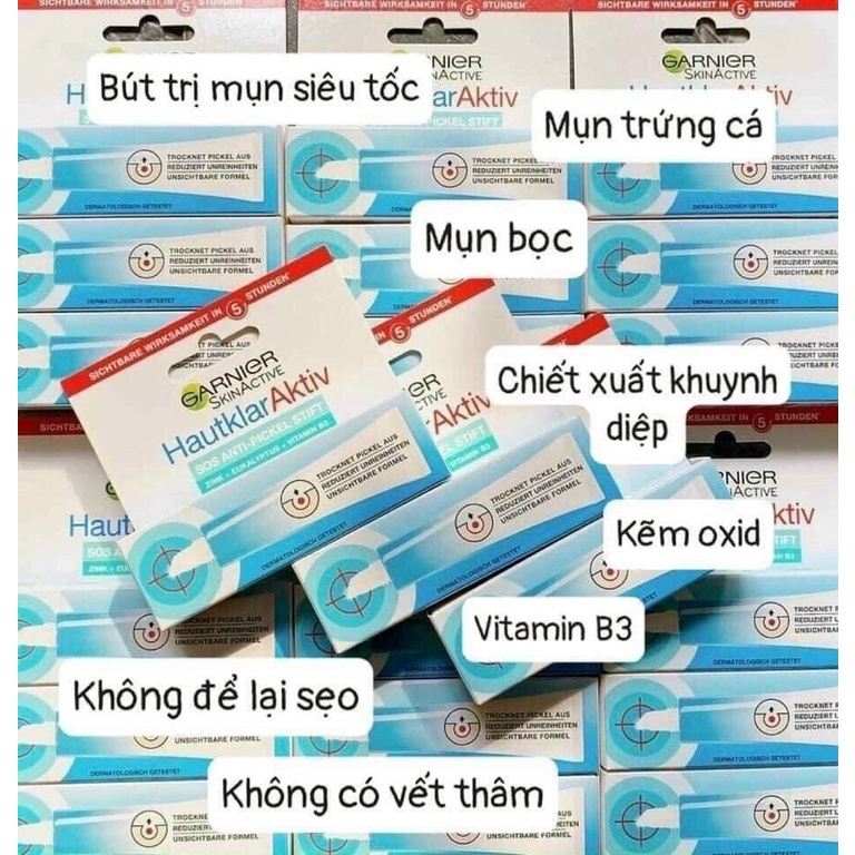 Bút chấm mụn cấp tốc dạng gel Garnier SOS Anti Pickel Stift 10ML