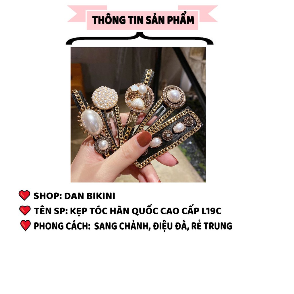 Kẹp Tóc Nữ ❤️FREESHIP❤️ Kẹp tóc Hàn Quốc cao cấp đính ngọc nhiều kiểu mẫu L19C