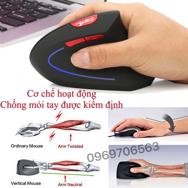 Chuột Không Dây Chống Mỏi Tay HXSJ Siêu Ngầu T22 Pin Sạc Dùng Cực Lâu | WebRaoVat - webraovat.net.vn