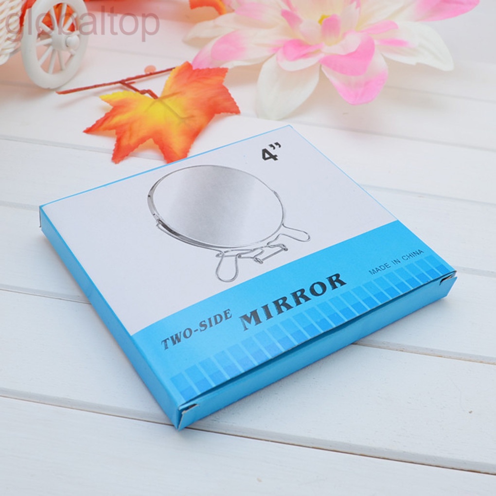 (Hàng Mới Về) Gương Trang Điểm 4 Mặt Xoay 360 Độ Khung Thép Không Gỉ