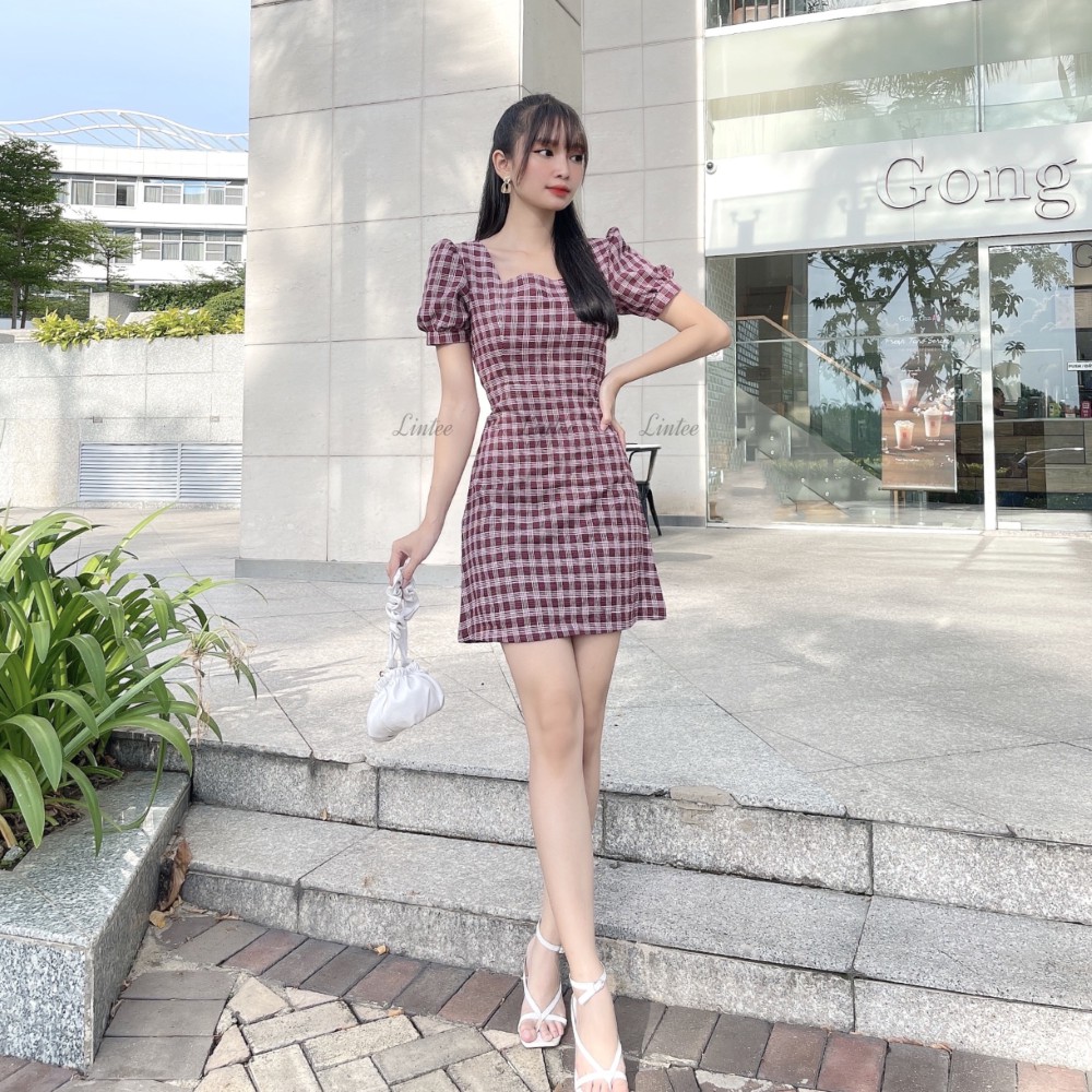 Đầm Caro Form Đẹp, Váy Xinh Caro Tôn Dáng Thời Trang Nữ Lintee | BigBuy360 - bigbuy360.vn