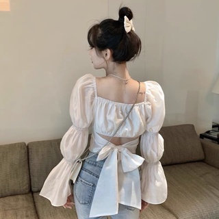 Áo kiểu nư buộc nơ sau lưng