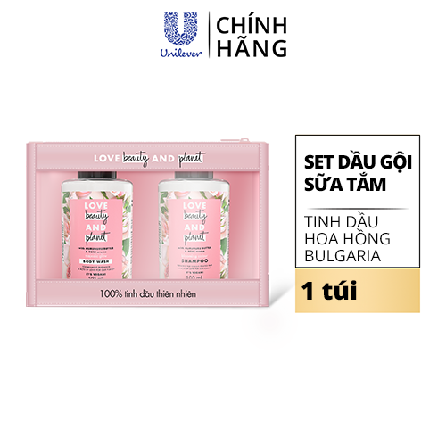 [HB GIFT] Set dầu gội sữa tắm Love Beauty and Planet 100ml x 2 - Giao ngẫu nhiên