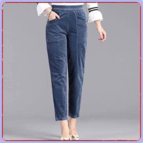 Quần Nhung Hàn Quốc Quần Nhung Tăm dày dặn Mềm Mịn Co giãn 4 chiều thấm hút mồ hôi tôn dáng  { Nhung Cao Cấp Xuất Khẩu }