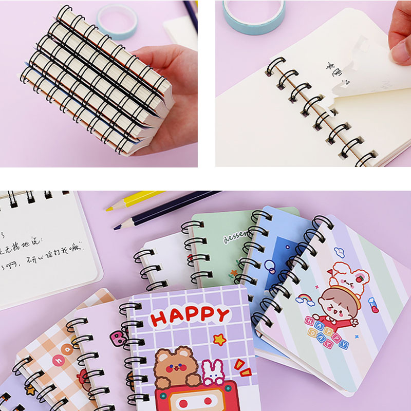 Sổ Ghi Chú 80 Trang Khổ A7 In Hình Hoạt Hình Sáng Tạo