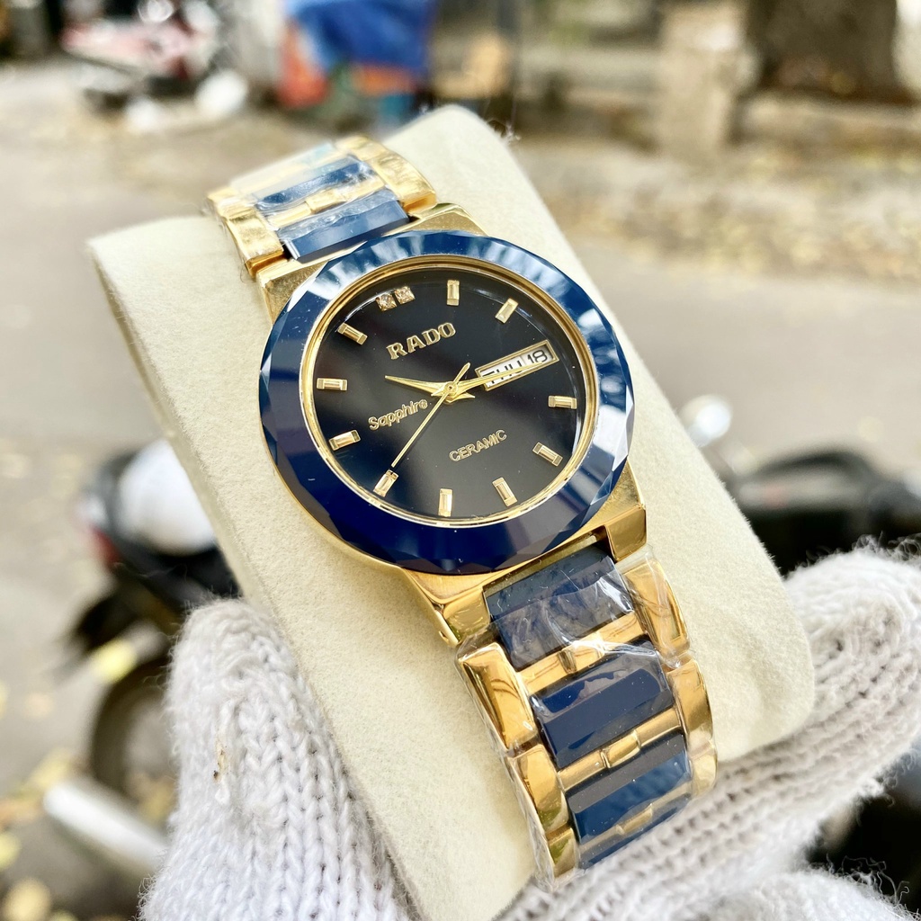 Đồng Hồ NAM Ra.do L033 Xanh Chống Xước, Chống Nước TUYỆT ĐỐI - TẶNG 1 Vòng Đá Tỳ Hưu + 2 pin AG4