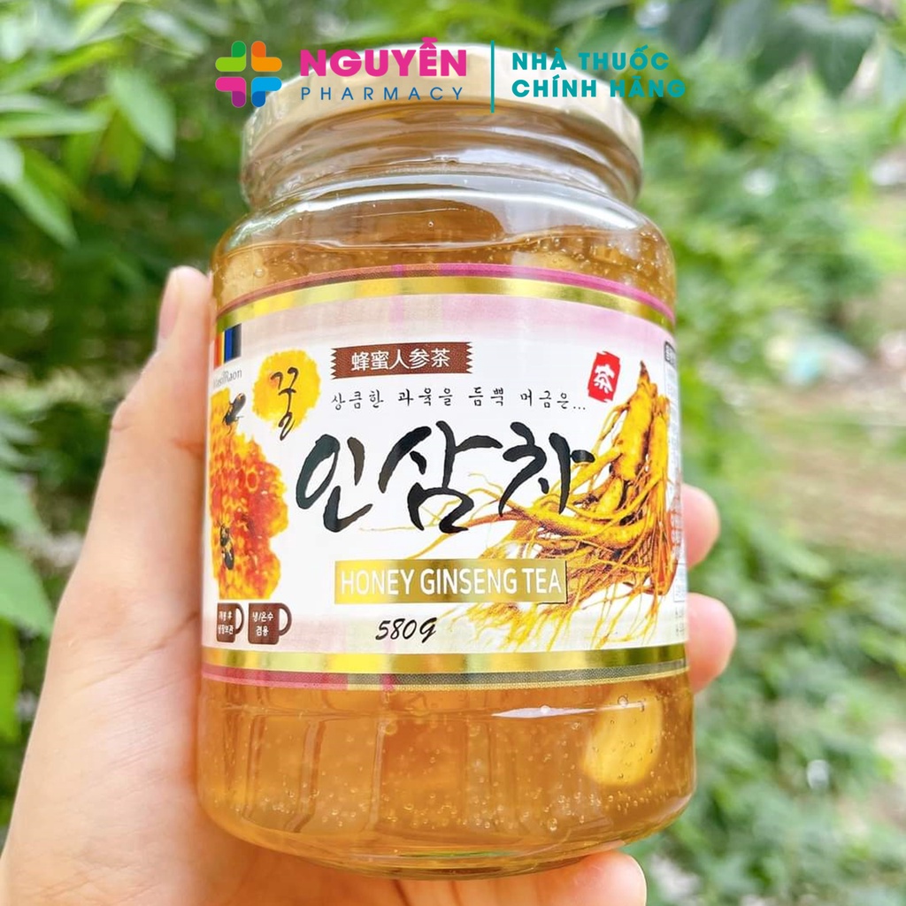 Nhân sâm ngâm mật ong Hàn Quốc Honey Ginseng 580G - Phục hồi thể lực, nâng cao sức khỏe hô hấp