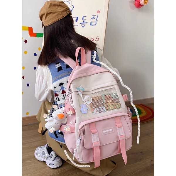 Balo nữ đi học thời trang Ulzzang Hàn Quốc, cặp sách đẹp hàng cao cấp dễ thương