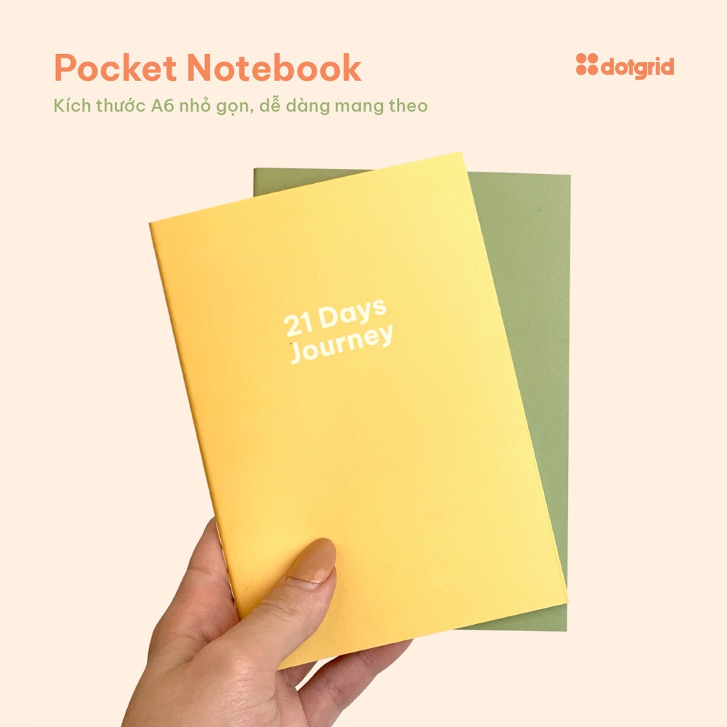 Sổ tay hỗ trợ thói quen 21 Days Journal Pocket - Thương hiệu Dot Grid