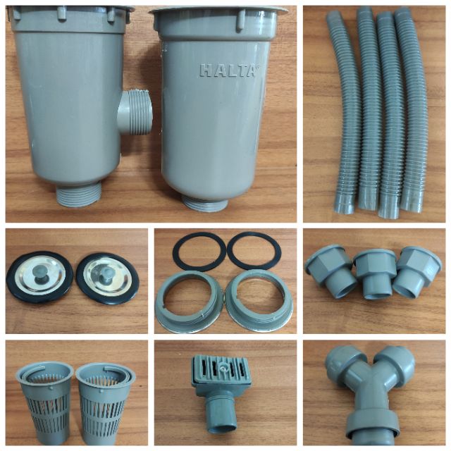 Bộ xả bồn rửa chén 2 khay HALTO cao cấp