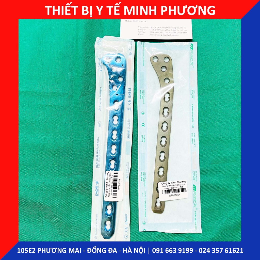 Nẹp khóa đầu trên xương chày các lỗ