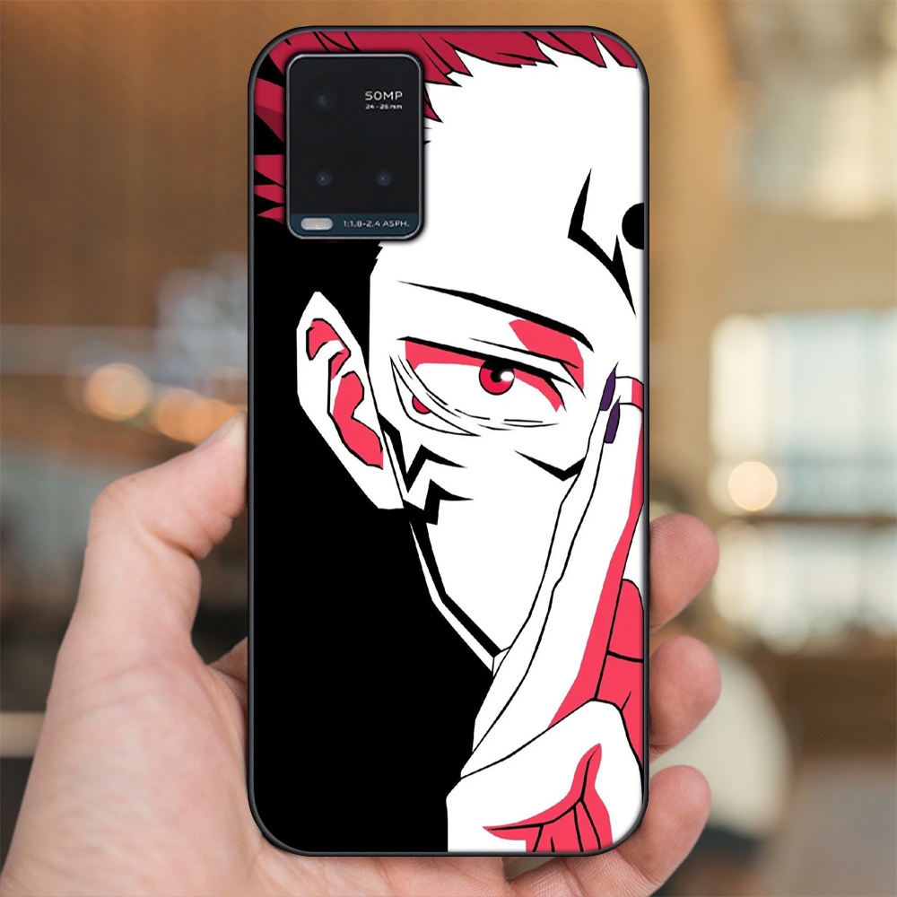 Ốp lưng Vivo Y21s, Y33s viền đen in hình Yuji Jujutsu Kaisen