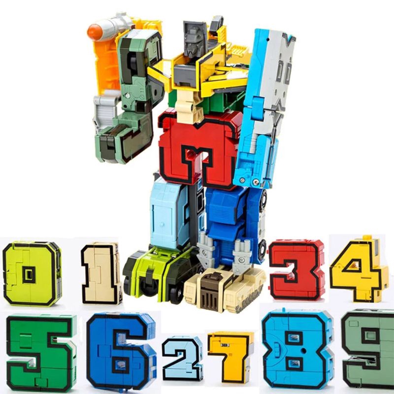 Set 10 Đồ Chơi Lắp Ráp Robot 3d Bằng Nhựa Cho Trẻ