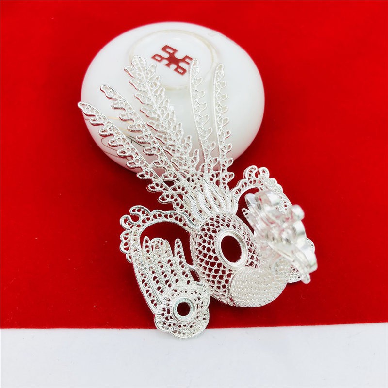 1 phiến đúc phượng hoàng 54*58*90mm nguyên liệu làm trâm làm trang sức cổ trang cosplay cổ phục có màu KC