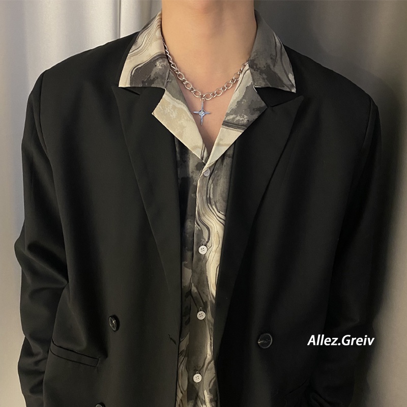 Vòng cổ Thép Titan Mặt Thánh Giá Phong Cách hip hop Đường Phố Cá Tính Cho Nam Nữ