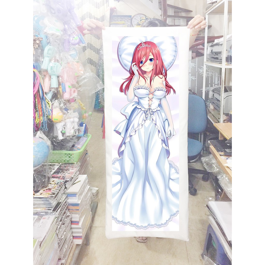 Gối ôm dài anime Nakano Itsuki 1mx40cm Go-Toubun no Hanayome Nhà Có Năm Nàng Tiên (Tặng 1 poster hoặc 1 huy hiệu)