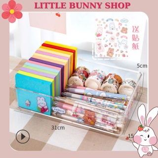 Khay đựng Kệ Đựng Mỹ Phẩm Đa Năng Khay Nhựa Trong Suốt Đựng Mỹ Phẩm Tiện Đựng bút