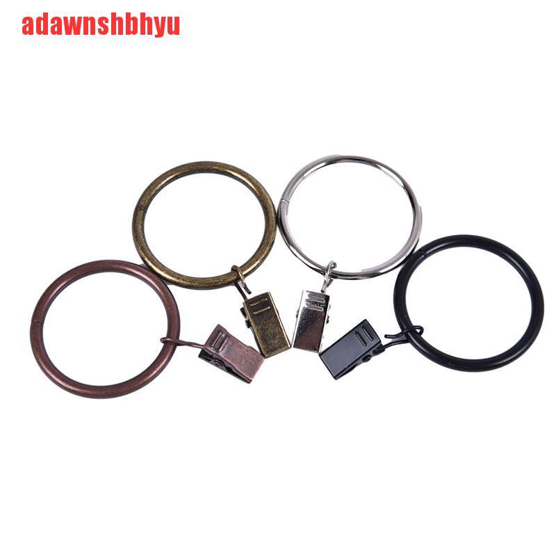 [adawnshbhyu]10PCS Home Decors High Qaulity Shower Curtain Rings Clamps Drapery Clips Window