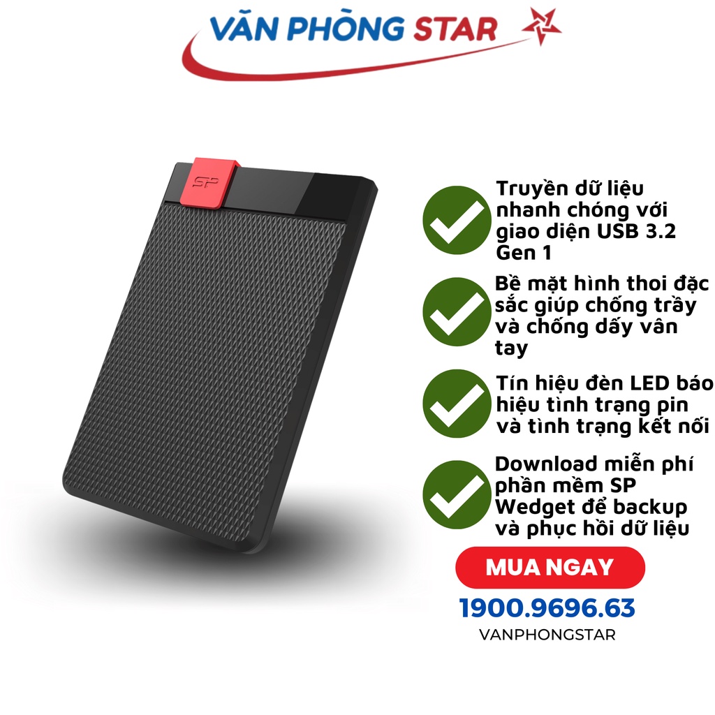 Ổ cứng di động SILICON POWER Diamond D30 4TB Black, 2.5 inch