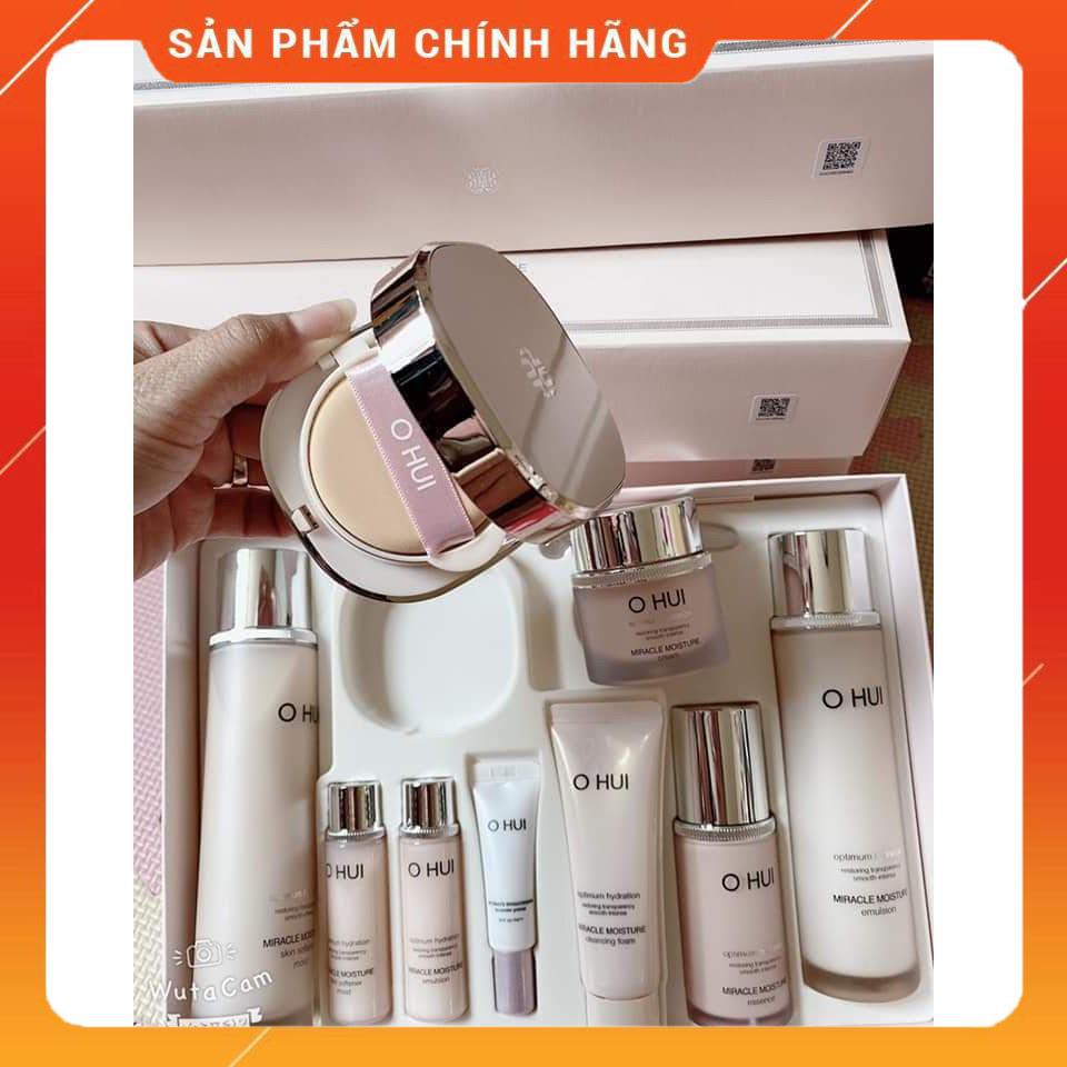 Bộ Dưỡng OHUI Hồng Căng Bóng Trắng Hồng Tặng Kèm Phấn Nước OHUI - OHUI Miracle Moisture FullSize