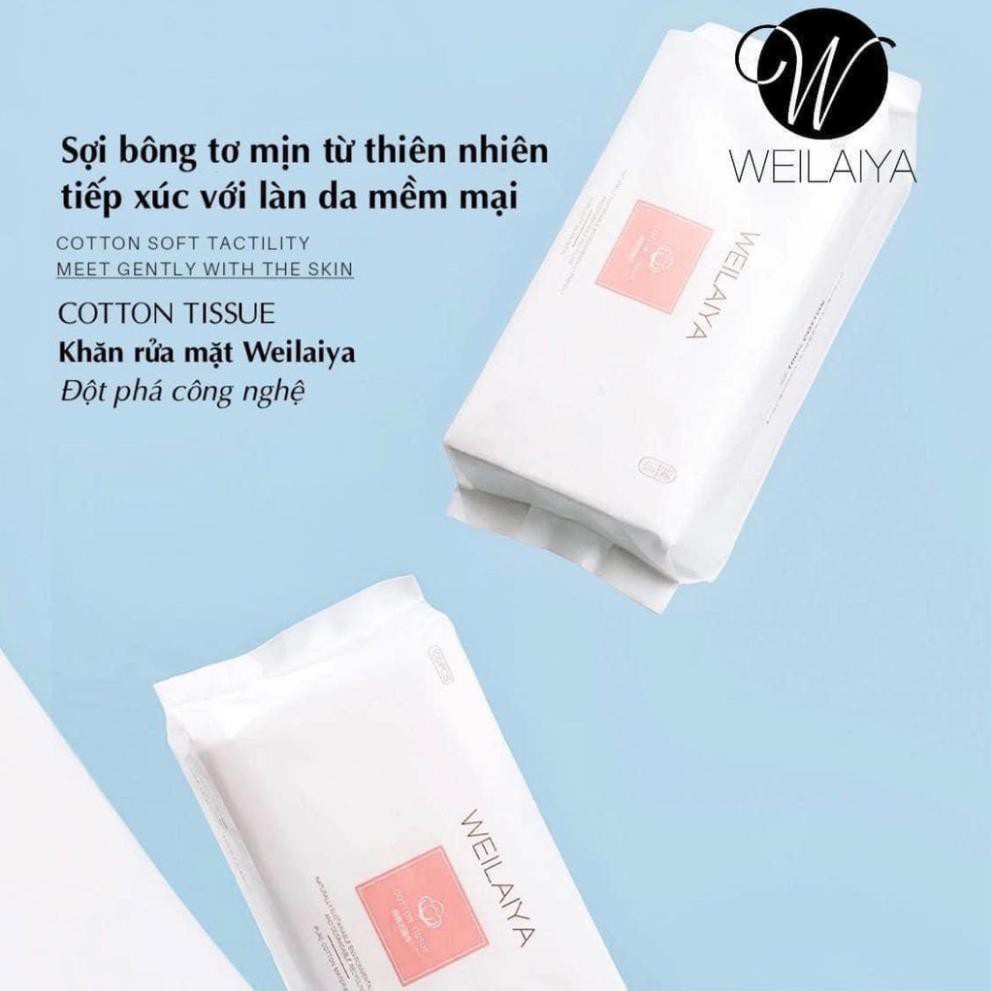 Khăn Lau Mặt Cotton Một Lần Weilaiya Chính Hãng Làm Sạch Đột Phá Thân Thiện Mọi Làn Da Không Gây Kích Ứng