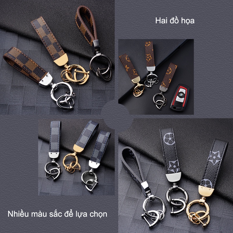 Móc khóa dây da tiện lợi dành cho giữ chìa khóa xe hơi xe máy