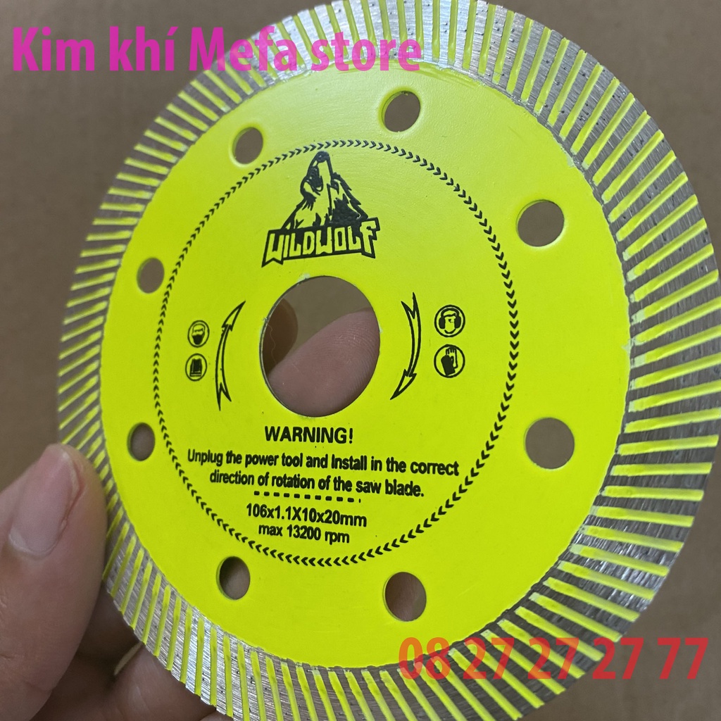 (Hộp 10 lưỡi) Lưỡi cắt gạch men, cắt đá, gạch ngói gốm sứ Wildwolf 100 (Sói hoang) loại tốt