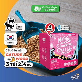 Hộp 3 gói cát gỗ hữu cơ Cature Wood cho mèo [Hộp 3 túi]
