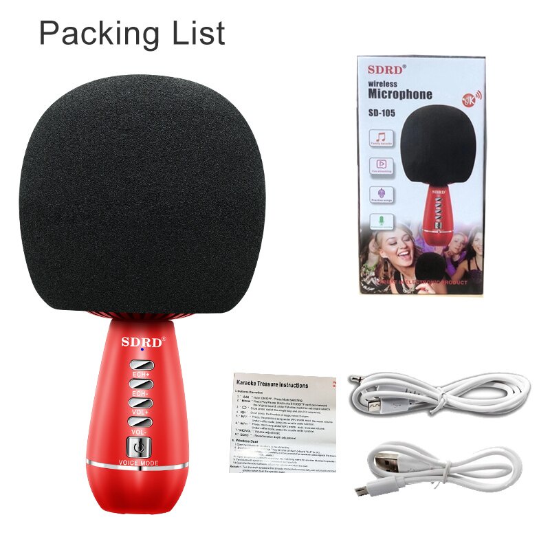 Loa Micro SDRD SD- 105 Bluetooth Live Stream Âm Thanh Hay Chất Lượng Ổn Định, Thiết Kế Đẹp Mắt Ấn Tượng