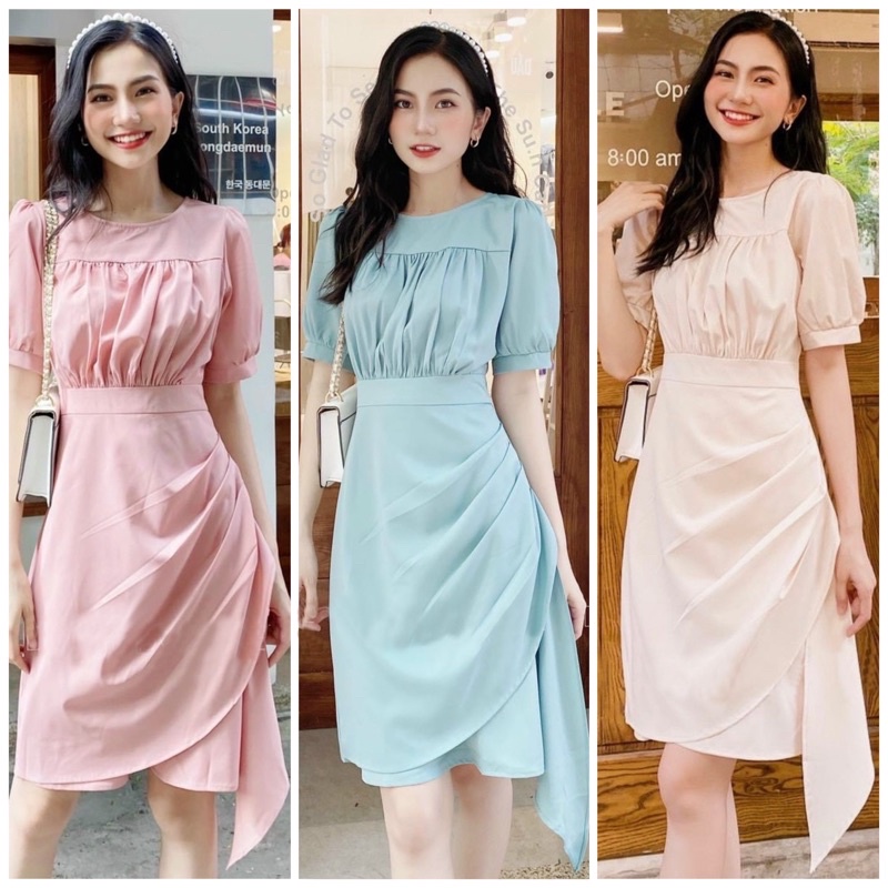 Đầm váy tùng phối bèo 3 màu (kèm hình thật)