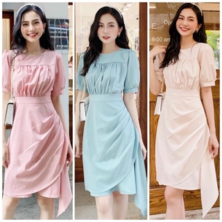 Đầm váy tùng phối bèo 3 màu