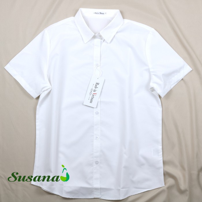 [Nhập mã LESUKMGM giảm 15k từ đơn hàng 550k]Áo sơ mi nữ ngắn tay Susana vải đẹp thoáng mát sơmi cộc tay công sở