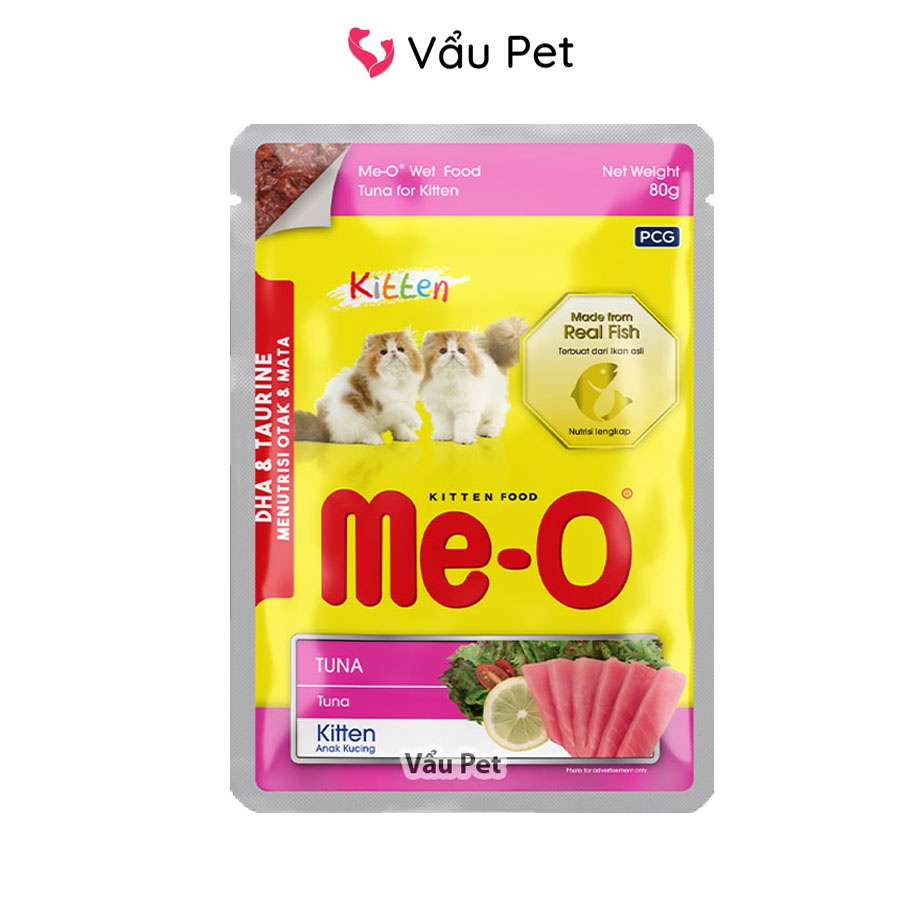 Pate mèo Me-O 80g - Pate cho mèo con, mèo lớn đầy đủ dinh dưỡng Vẩu Pet Shop