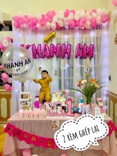 Rèm vải voan, rèm voan trang trí sinh nhật đã may săn, có ảnh thật và video