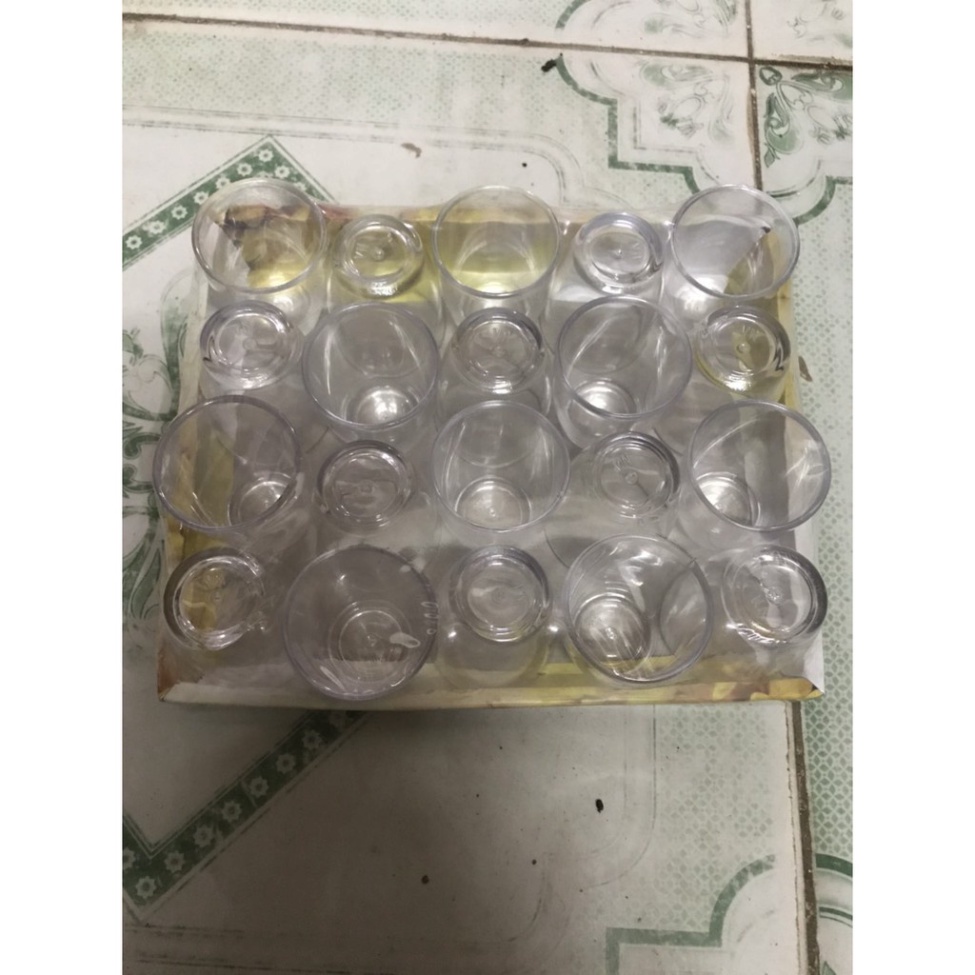 combo 10 chén rượu nhựa mắt trâu, ly rượu nhựa Việt Nhật 34ml