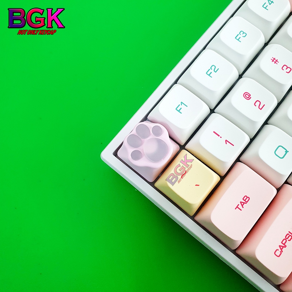 Keycap lẻ hình chân mèo bằng kim loại đệm silicon mềm mại ( Cat claw ) siêu dễ thương Keycap Artisan