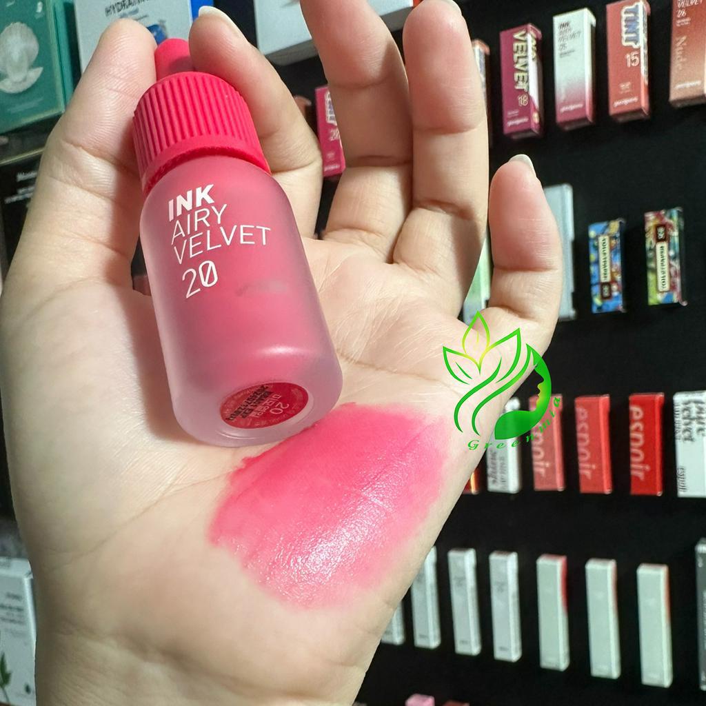 Son Ink Airy Màu 20 Beautiful Coral Pink Hồng Fuchsia Kem Lì Peripera Ink Airy Velvet Lip Tint 4g