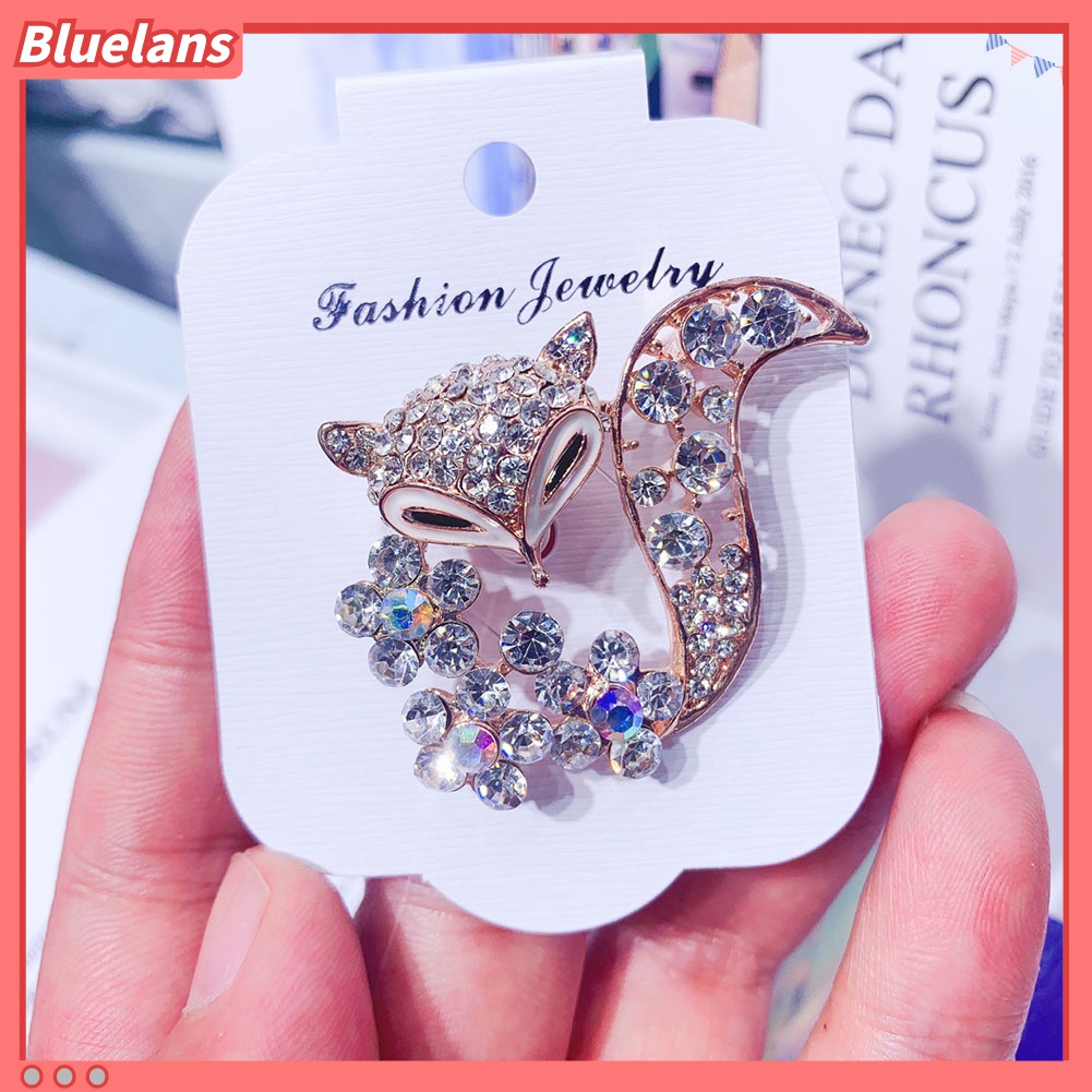 Ghim Cài Áo Hình Thỏ / Cáo Đính Đá 48h Thời Trang Cho Nữ